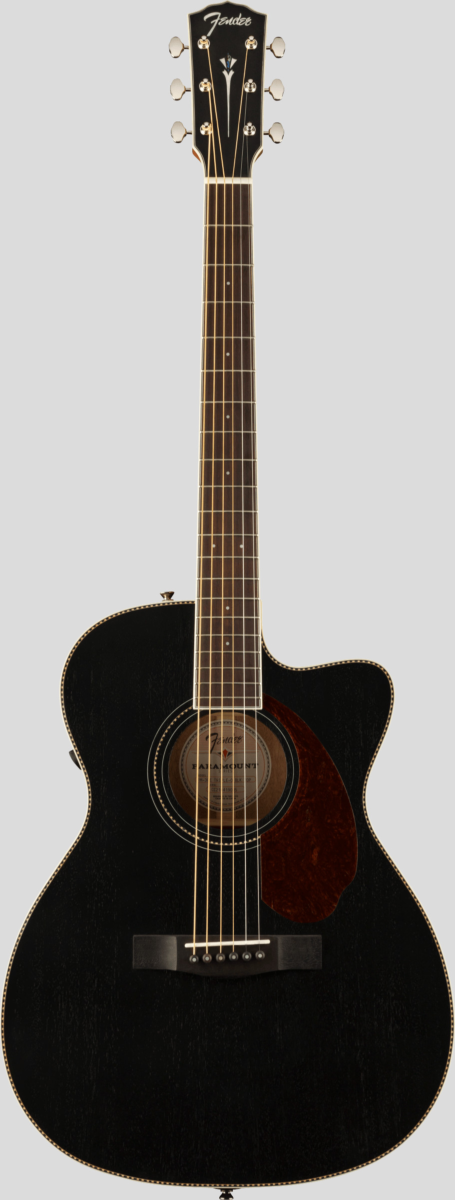 Fender Limited Edition PM-3 Standard Triple-0 Open Pore Mahogany Black Top 1