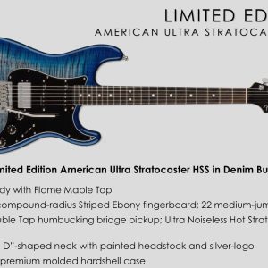 Fender Limited Edition American Ultra Stratocaster HSS Denim Burst 1