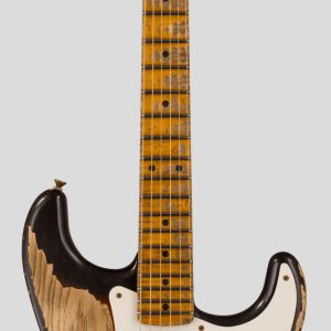 Fender Custom Shop Limited Edition Red Hot Stratocaster Faded Aged Chocolate 3-Color Sunburst Heavy Relic 1