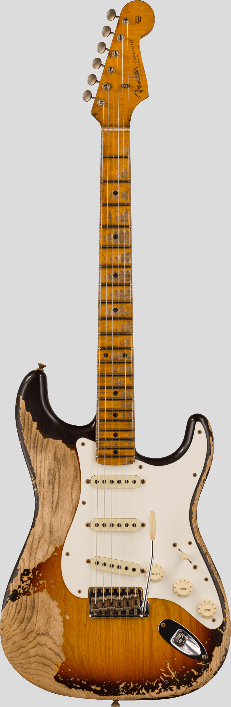 Fender Custom Shop Limited Edition Red Hot Stratocaster Faded Aged Chocolate 3-Color Sunburst Heavy Relic 1