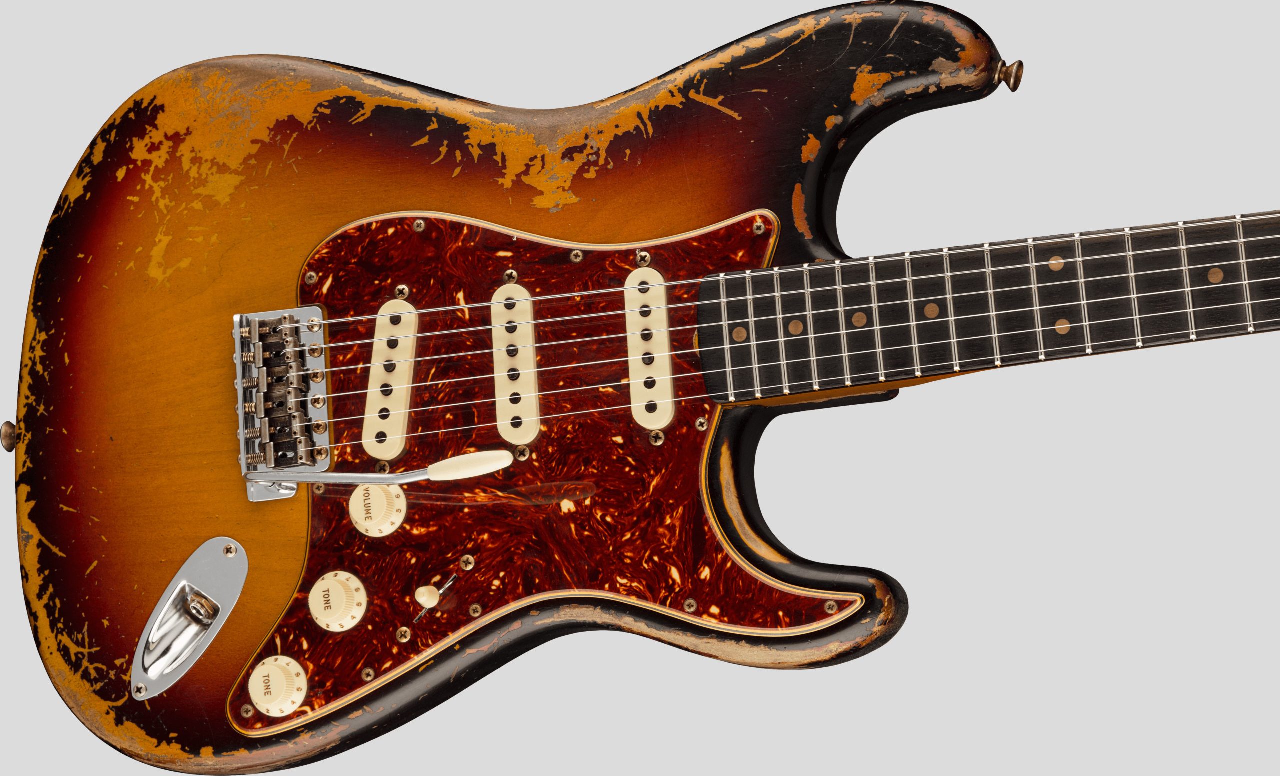 Fender Custom Shop Limited Edition Roasted 61 Stratocaster Aged 3-Color Sunburst SHR 3