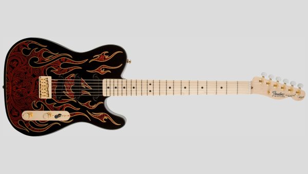 Fender James Burton Tele Red Paisley Flames 0108602887 Made in Usa inclusa custodia rigida
