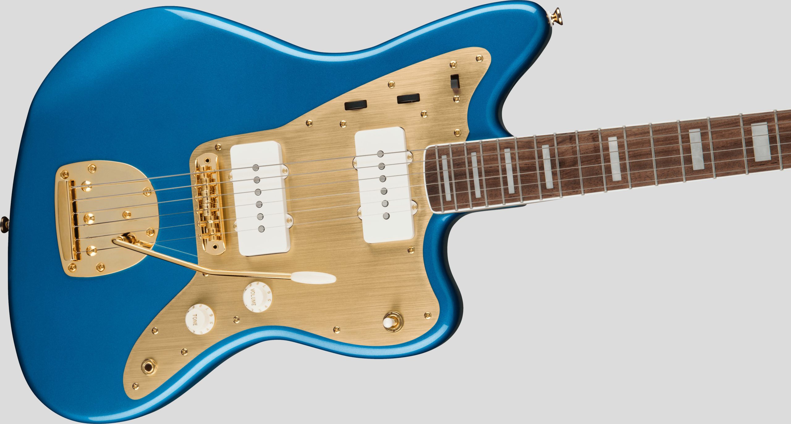 Squier by Fender 40th Anniversary Jazzmaster Gold Edition Lake Placid Blue 3