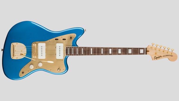 Squier by Fender 40th Ann. Jazzmaster Gold Edition Lake Placid Blue 0379420502 custodia Fender omaggio