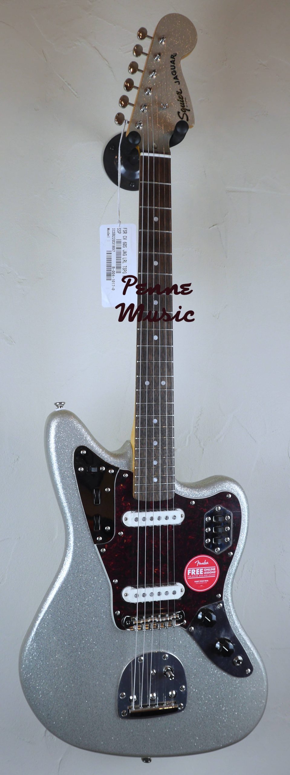 Squier by Fender Limited Edition Classic Vibe 60 Jaguar Silver Sparkle 1