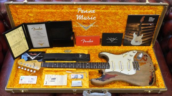 Fender Custom Shop Rory Gallagher Stratocaster 3-Color Sunburst Relic 9235001128 Made in Usa