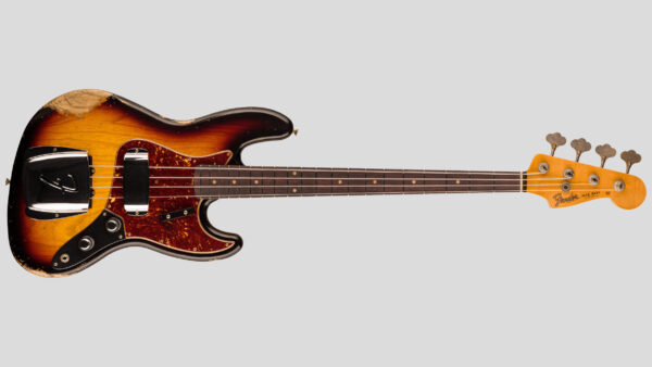 Fender Custom Shop Time Machine 1961 Jazz Bass 3-Color Sunburst Heavy Relic 9236091118