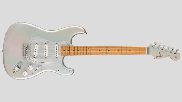 Fender HER Stratocaster Chrome Glow 0140242343 inclusa custodia Fender Gig Bag Deluxe
