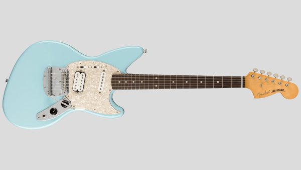 Fender Kurt Cobain Jag-Stang Sonic Blue 0141030372 inclusa custodia Fender Gig Bag Deluxe