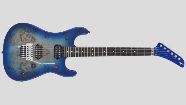 EVH 5150 Deluxe Poplar Burl Ebony Fingerboard Aqua Burst 5108002558 custodia EVH in omaggio