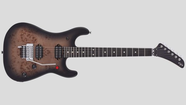 EVH 5150 Deluxe Poplar Burl Ebony Fingerboard Black Burst 5108002557 custodia EVH in omaggio