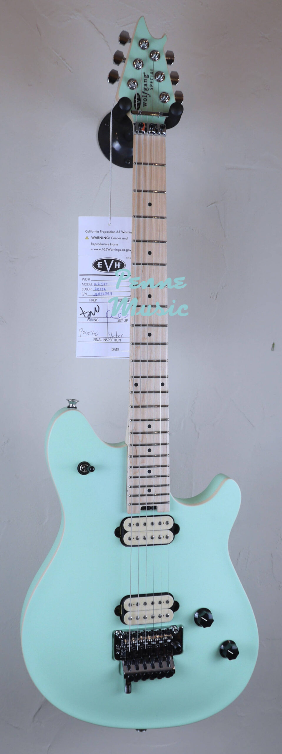 EVH Wolfgang Special Maple Fingerboard Satin Surf Green 1