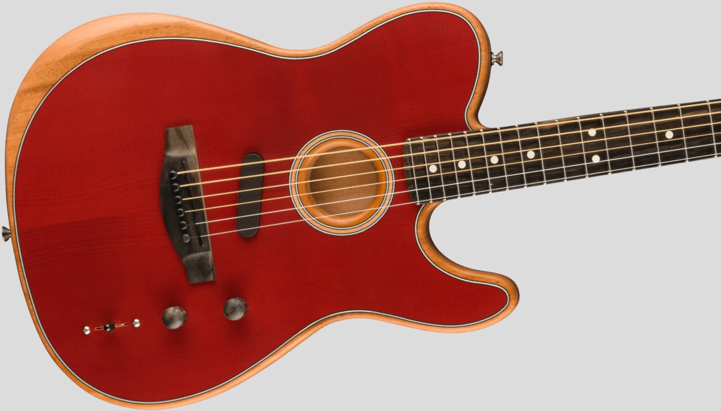 Fender American Acoustasonic Telecaster Crimson Red 3