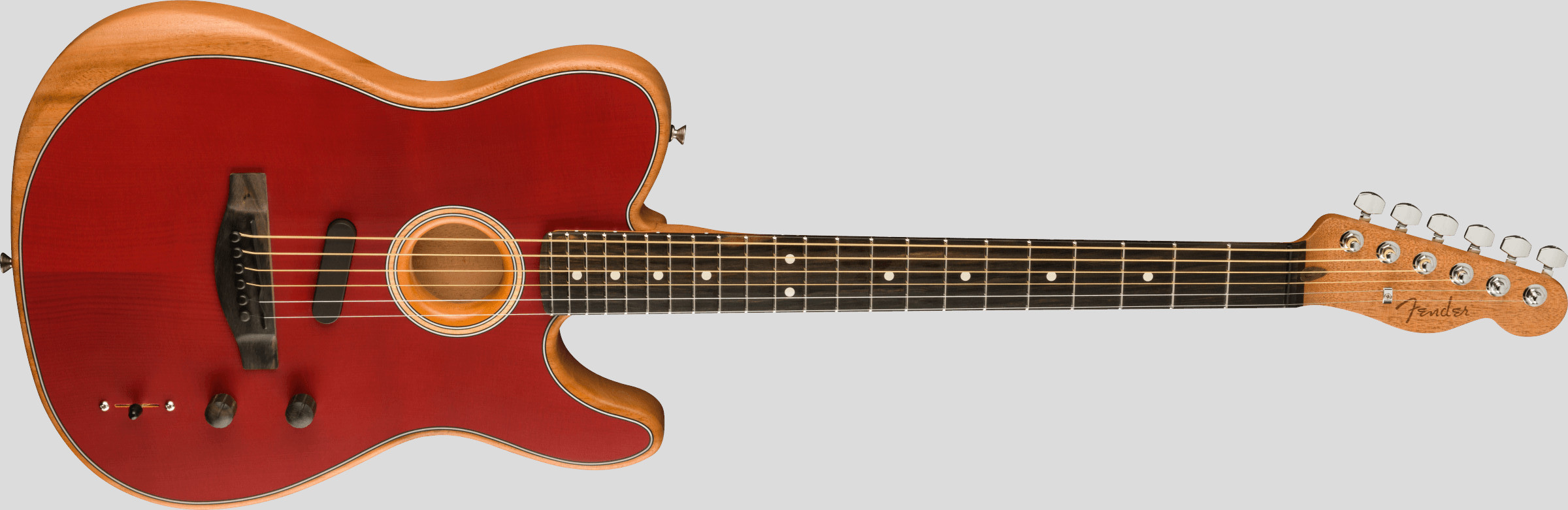 Fender American Acoustasonic Telecaster Crimson Red 4