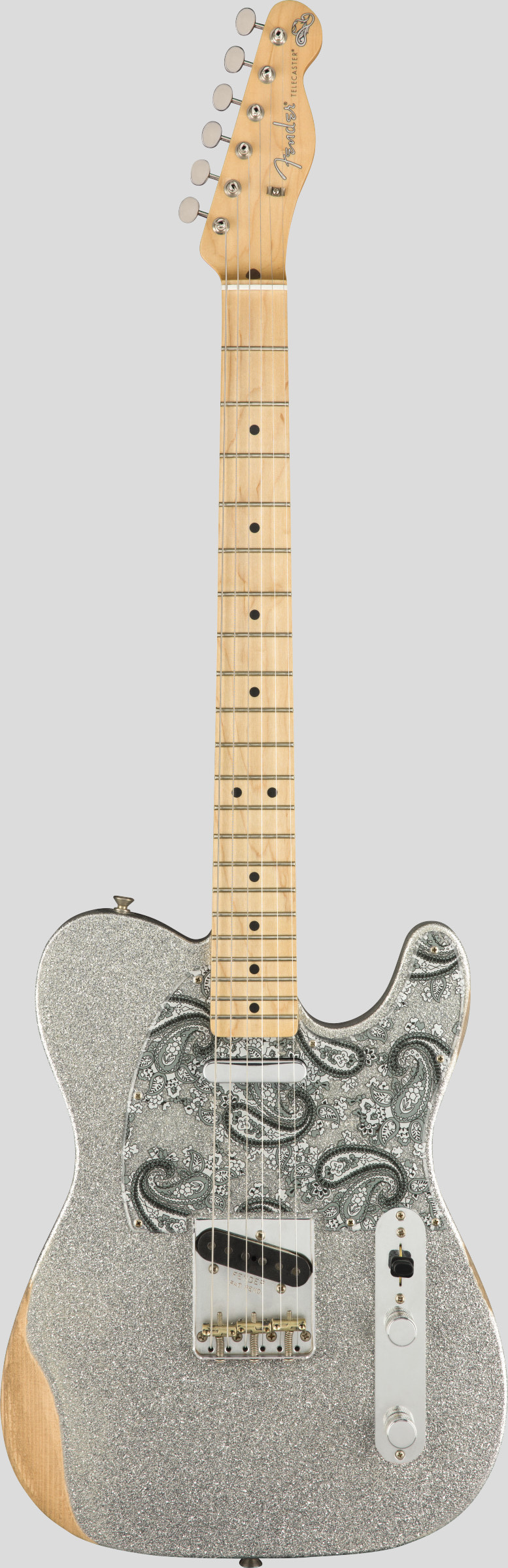 Fender Brad Paisley Road Worn Telecaster Silver Sparkle 1