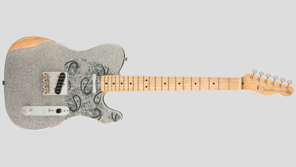 Fender Brad Paisley Road Worn Telecaster Silver Sparkle 0145902317 inclusa custodia Fender