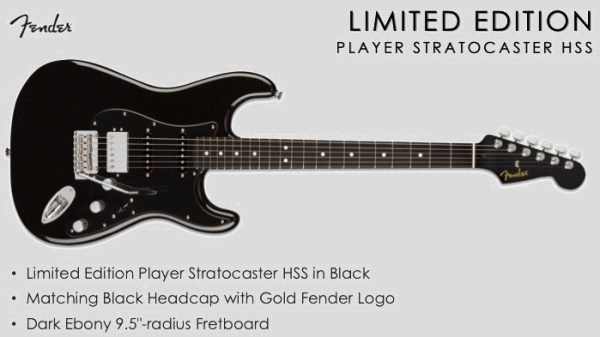 Fender Limited Edition Player Stratocaster HSS Black with Ebony Fingerboard 0144521506