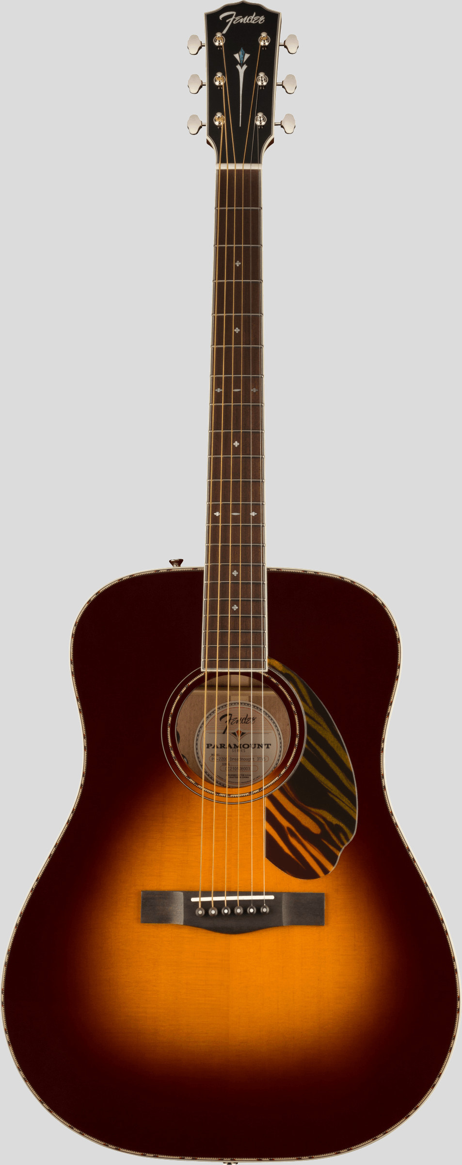 Fender PD-220E Dreadnought 3-Color Vintage Sunburst 1