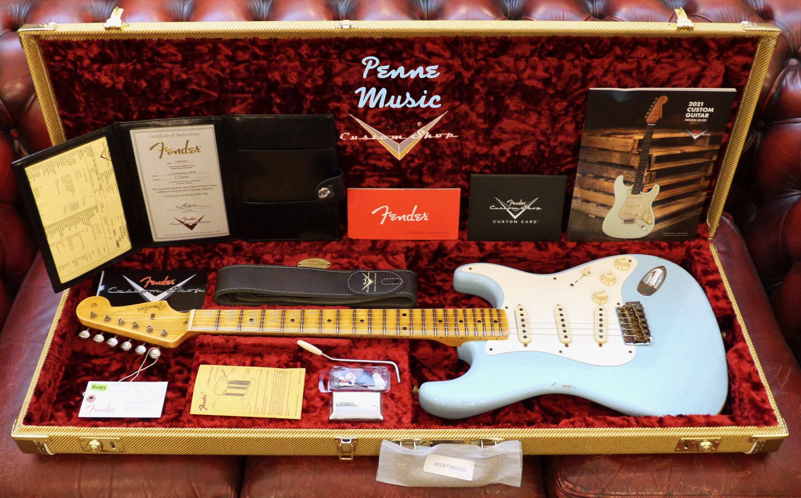 Fender Custom Shop Time Machine 57 Stratocaster Faded Aged Daphne Blue Relic 1