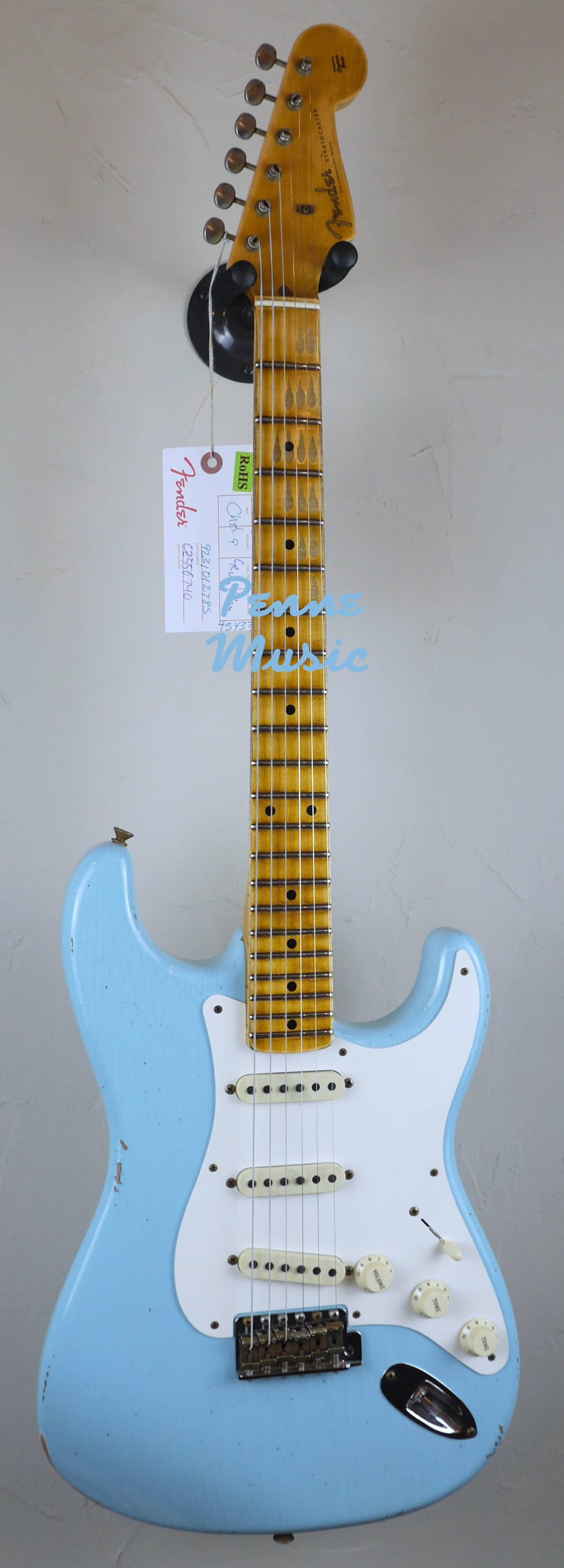 Fender Custom Shop Time Machine 1957 Stratocaster Faded Aged Daphne Blue Relic 2