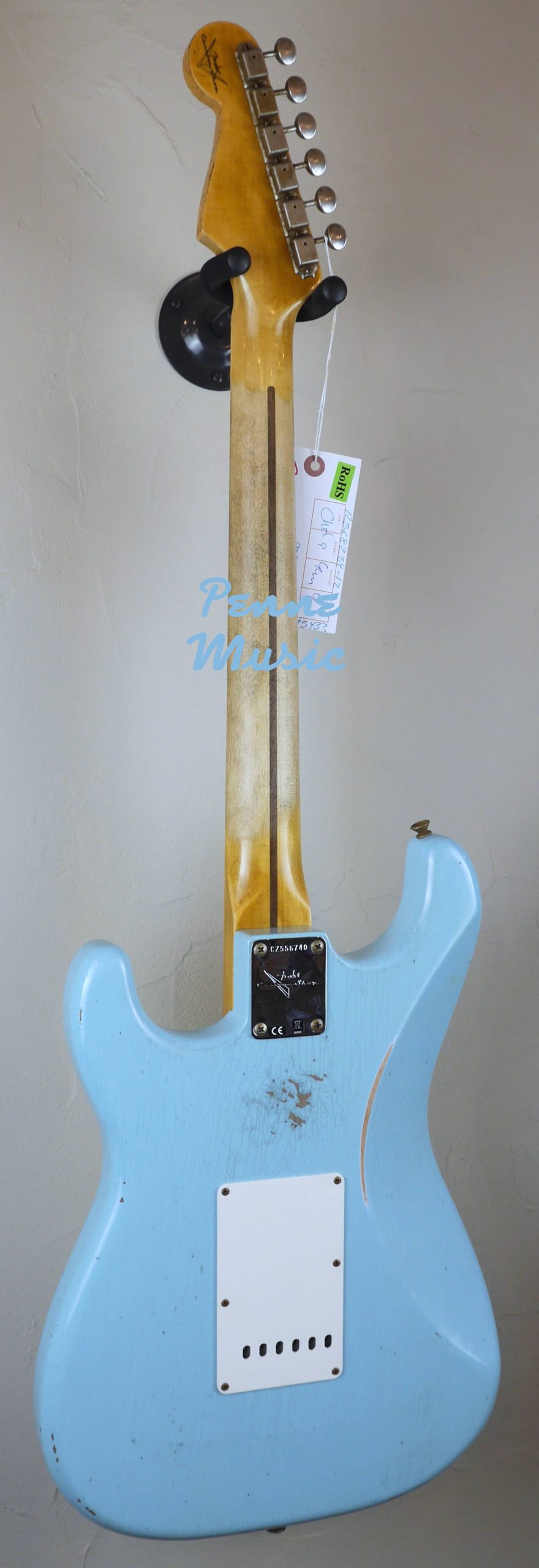 Fender Custom Shop Time Machine 57 Stratocaster Faded Aged Daphne Blue Relic 3