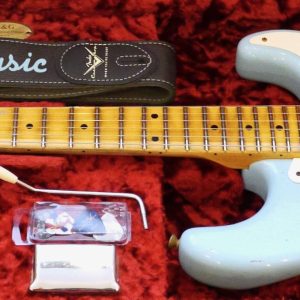Fender Custom Shop Time Machine 57 Stratocaster Faded Aged Daphne Blue Relic 6