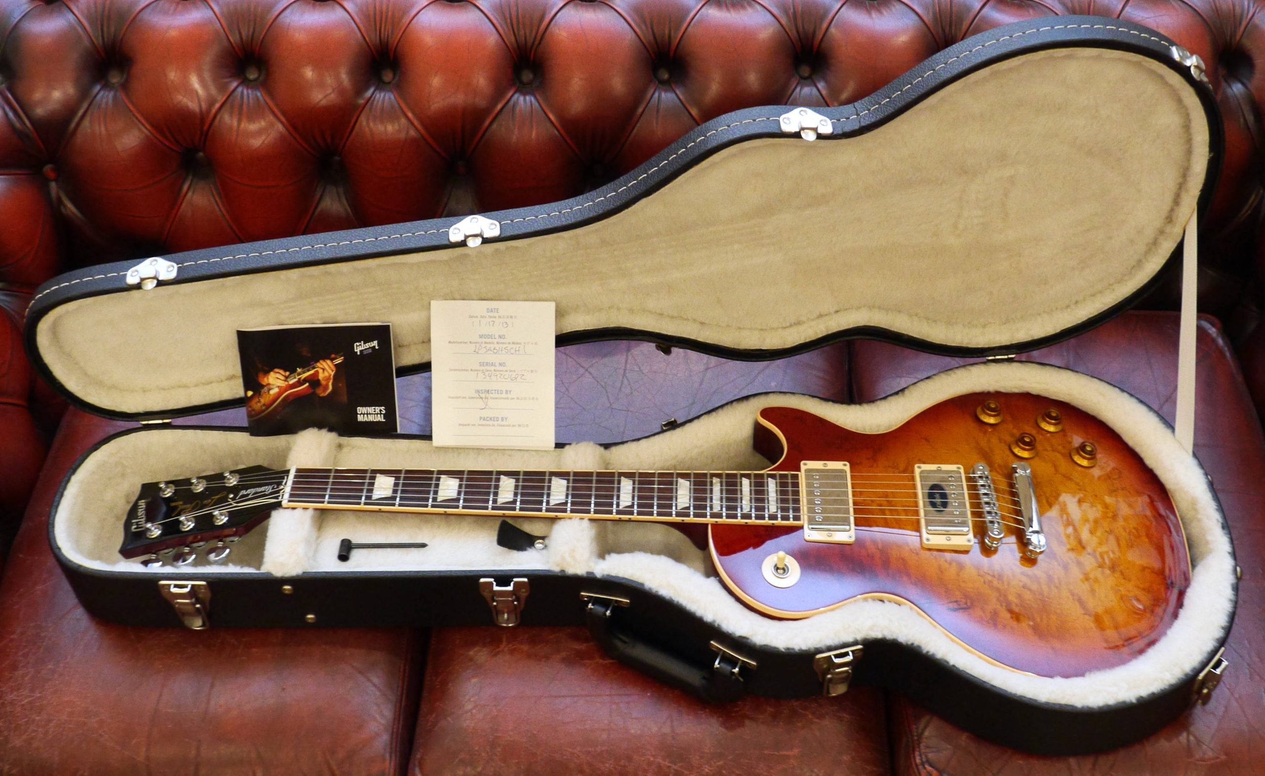 Gibson Les Paul Standard Premium Birdseye 2013 Cherry Sunb