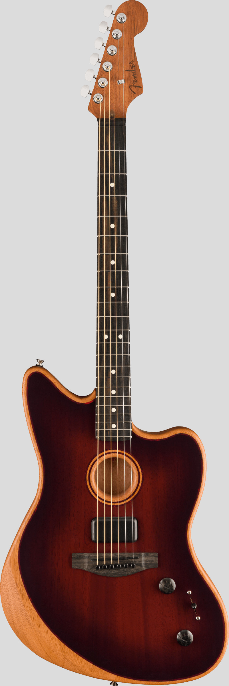 Fender American Acoustasonic Jazzmaster All-Mahogany Bourbon Burst 1