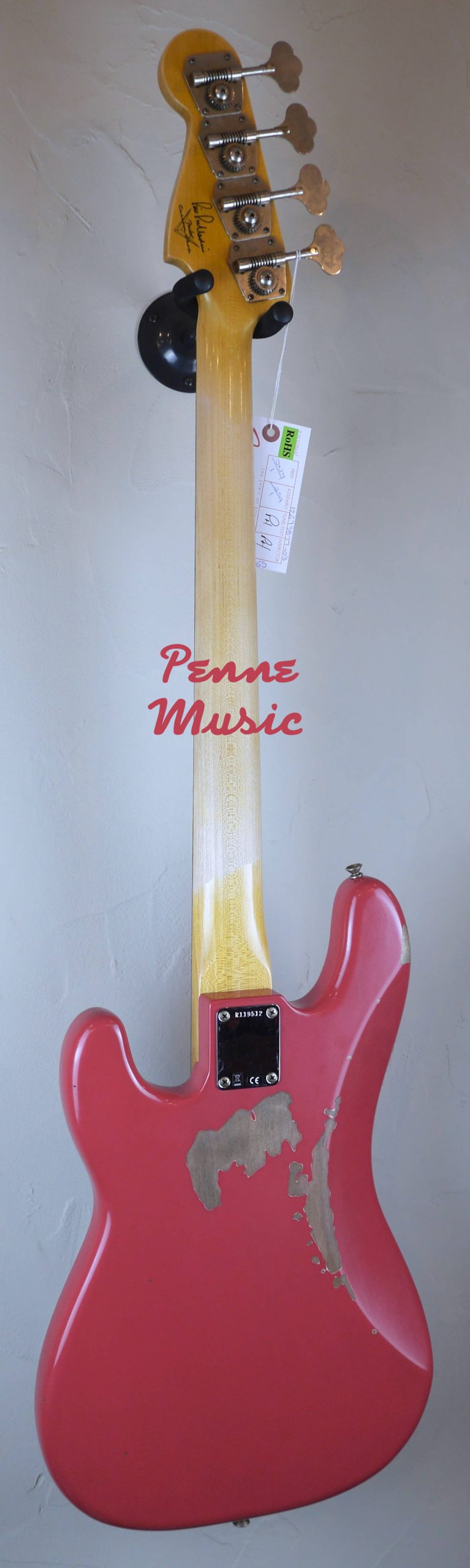 Fender Custom Shop Pino Palladino Precision Bass Fiesta Red over Desert Sand Relic 3