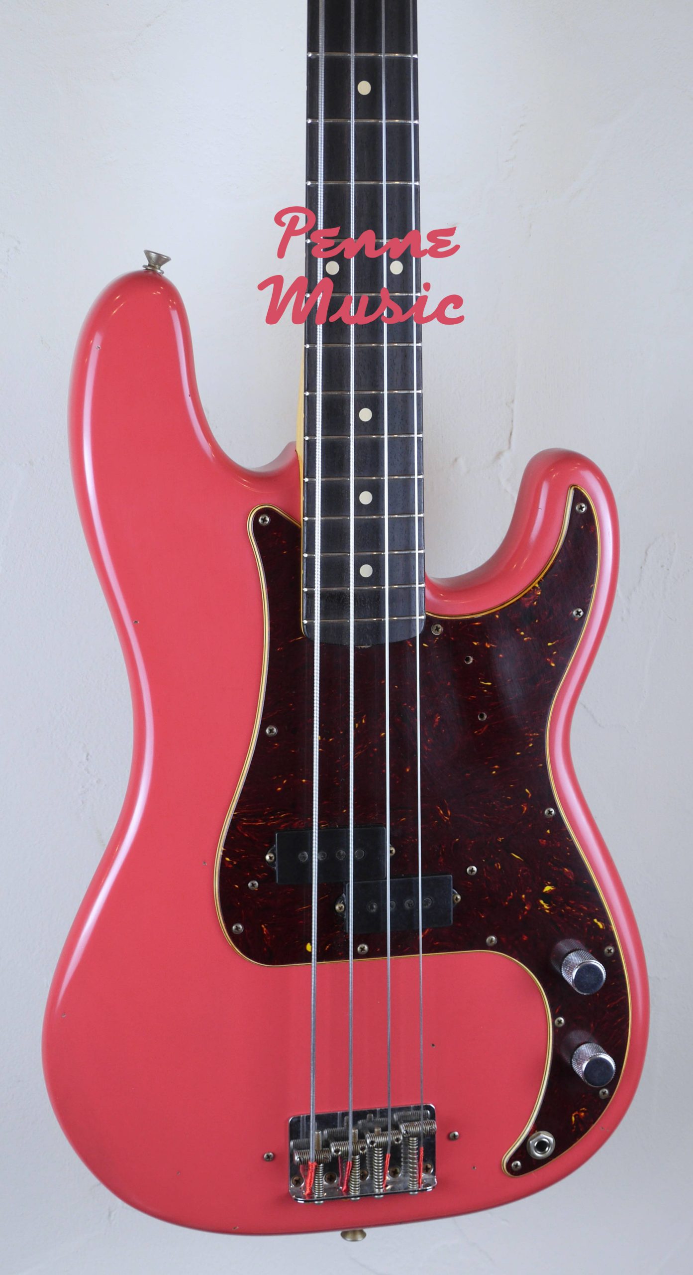 Fender Custom Shop Pino Palladino Precision Bass Fiesta Red over Desert Sand Relic 4