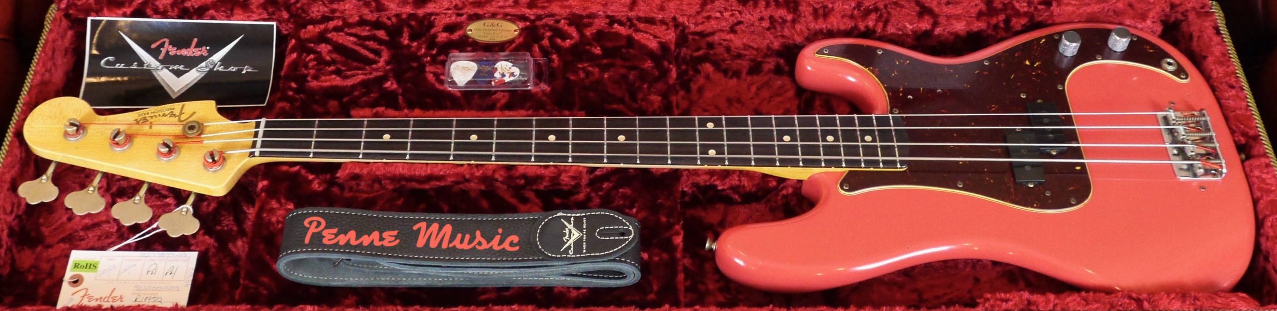 Fender Custom Shop Pino Palladino Precision Bass Fiesta Red over Desert Sand Relic 6