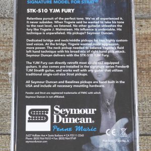Seymour Duncan Yngwie Malmsteen YJM Fury Stratocaster Set Off White 2