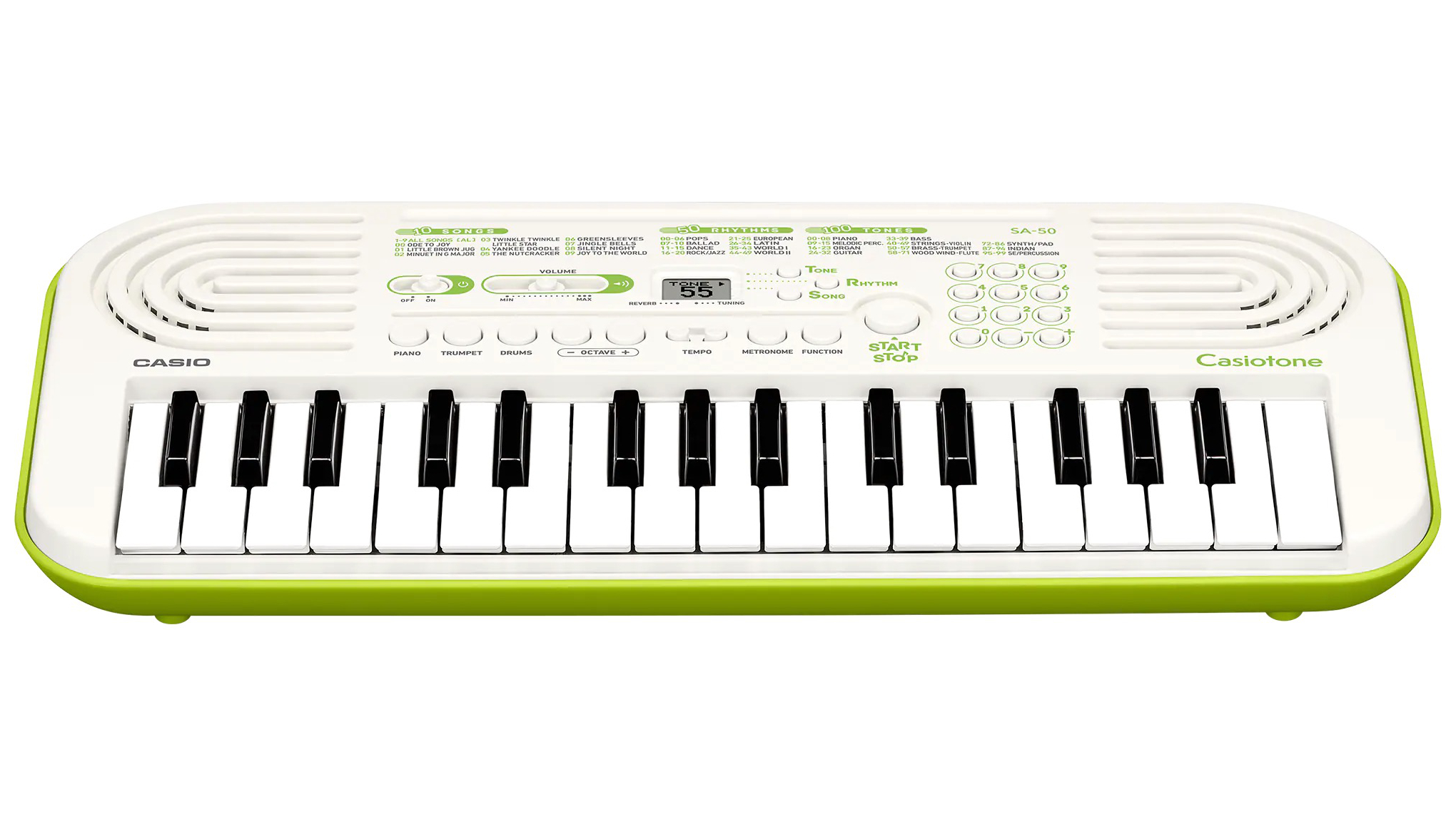 Casio SA-50 Mini Tastiera 32 tasti, 100 suoni, 50 ritmi, 10 brani