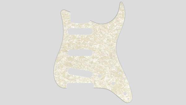 Fender 11-Hole Stratocaster SSS Pickguard Aged White Pearl 0992140001 Fender Genuine Parts Made in Usa
