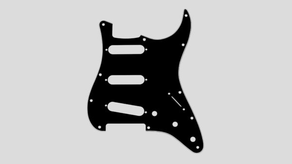 Fender 11-Hole Stratocaster SSS Pickguard Black 0991359000 Fender Genuine Parts Made in Usa