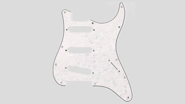 Fender 11-Hole Stratocaster SSS Pickguard White Pearl 0992140000 Fender Genuine Parts Made in Usa