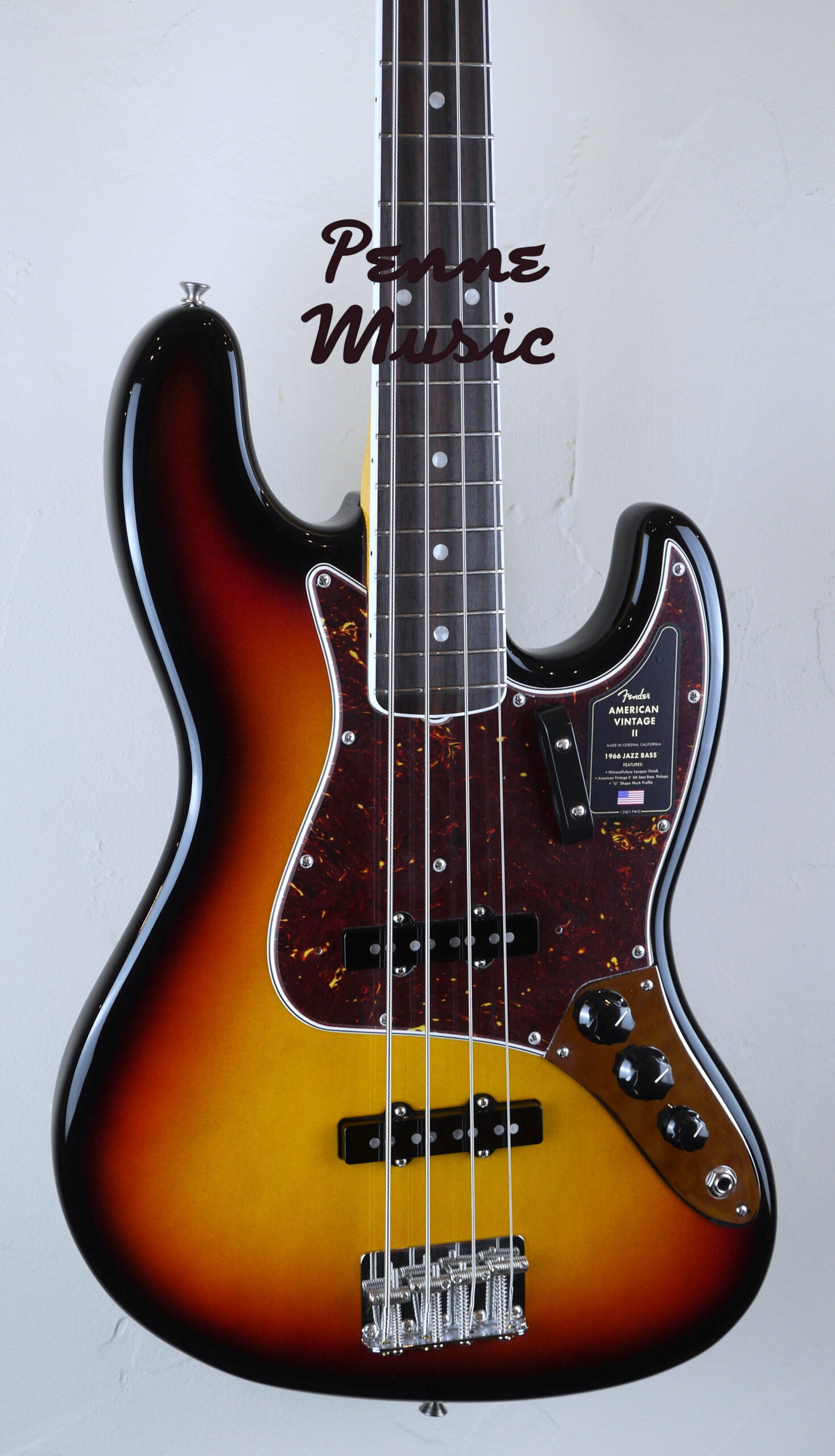 Fender American Vintage II 1966 Jazz Bass 3-Color Sunburst 4