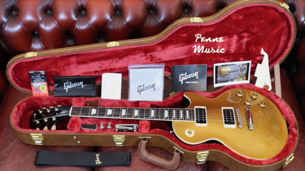 Gibson Slash Victoria Les Paul Standard Gold Top + CD autografato LPSSP00DGNH1 Made in Usa