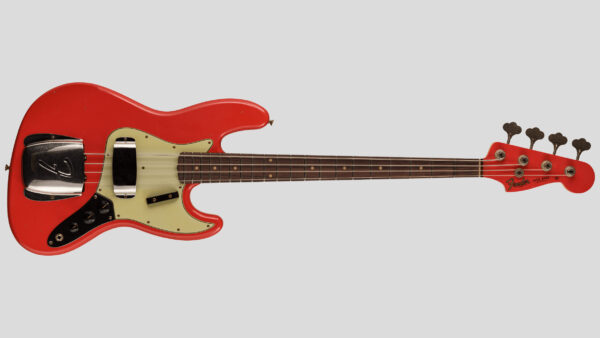 Fender Custom Shop Time Machine 1963 Jazz Bass Aged Fiesta Red Journeyman Relic 9236081240