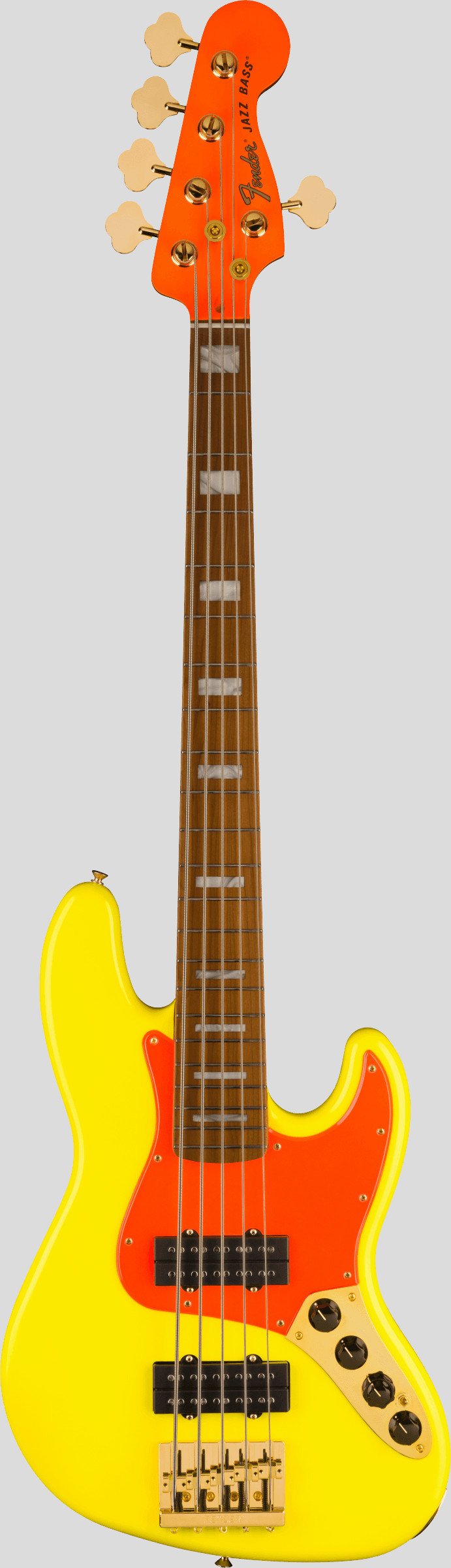 Fender MonoNeon Jazz Bass V Neon Yellow 1