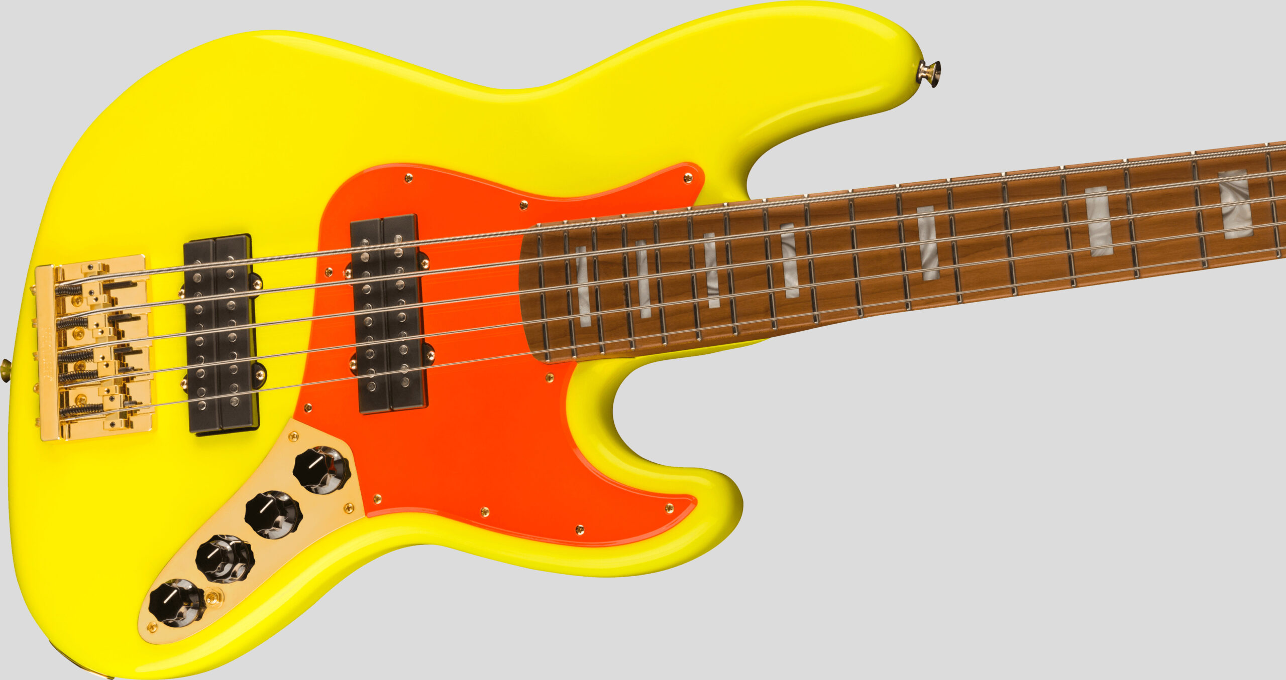 Fender MonoNeon Jazz Bass V Neon Yellow 3