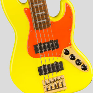 Fender MonoNeon Jazz Bass V Neon Yellow 4