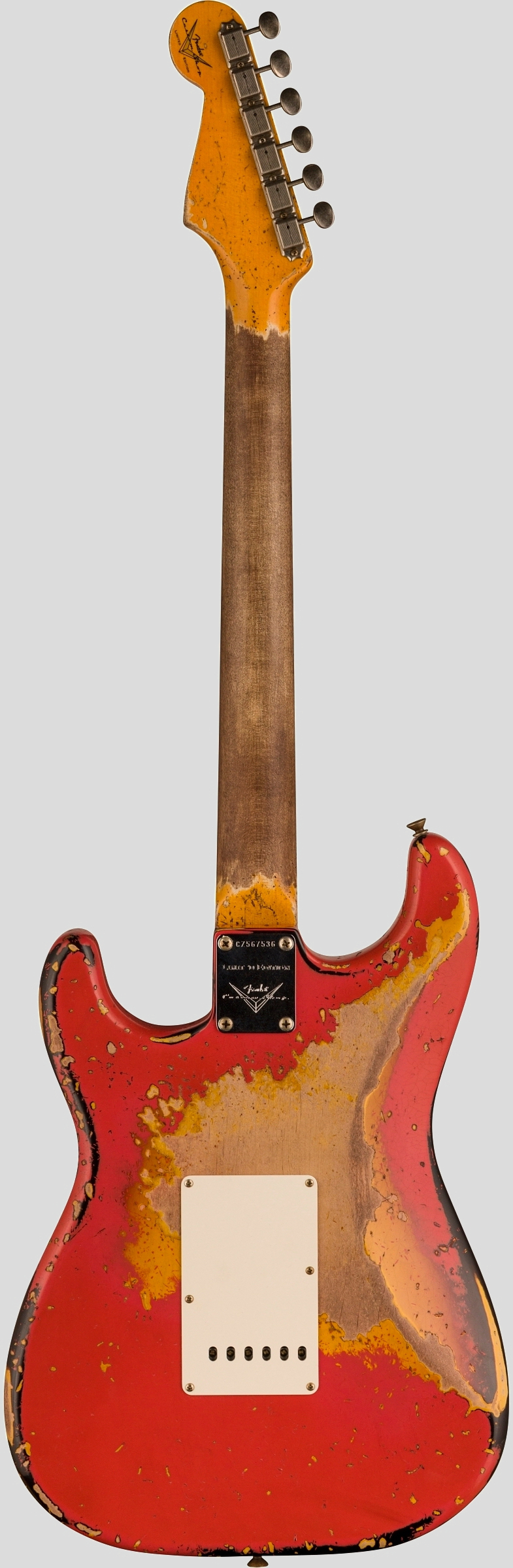 Fender Custom Shop Limited Edition 1961 Bone Tone Stratocaster Aged Fiesta Red over 3-Color Sunburst SHR 2