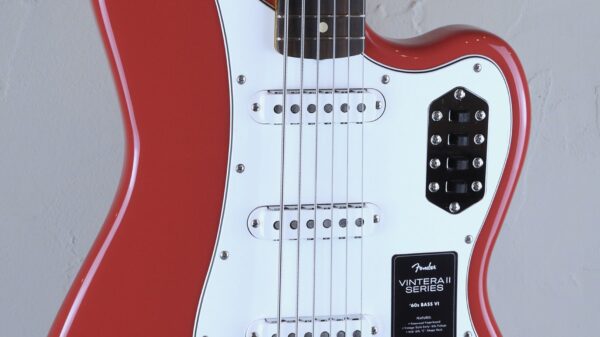 Fender Vintera II 60 Bass VI Fiesta Red 0149240340 inclusa custodia Fender
