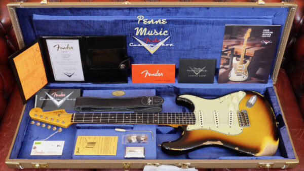 Fender Custom Shop Time Machine 1961 Strato Super Faded Aged 3-C Sunburst Heavy Relic 9235001573