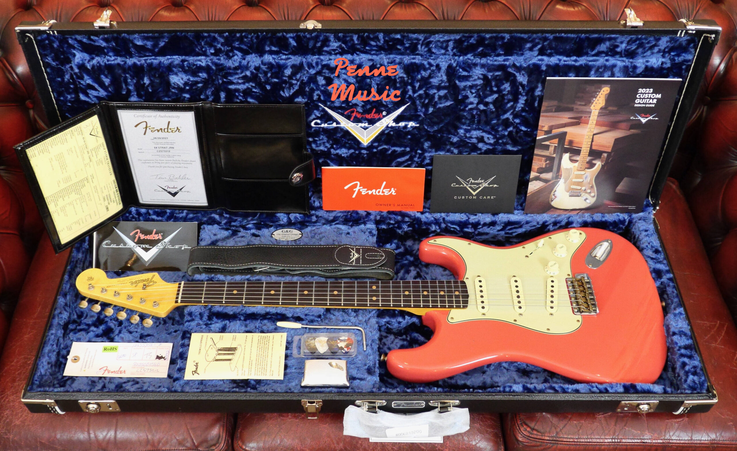 Fender Custom Shop Time Machine 1964 Stratocaster Faded Aged Fiesta Red J.Relic 1