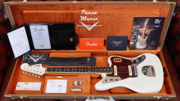 Fender Custom Shop Time Machine 1966 Jaguar Aged Olympic White Deluxe Closet Classic 9235001598