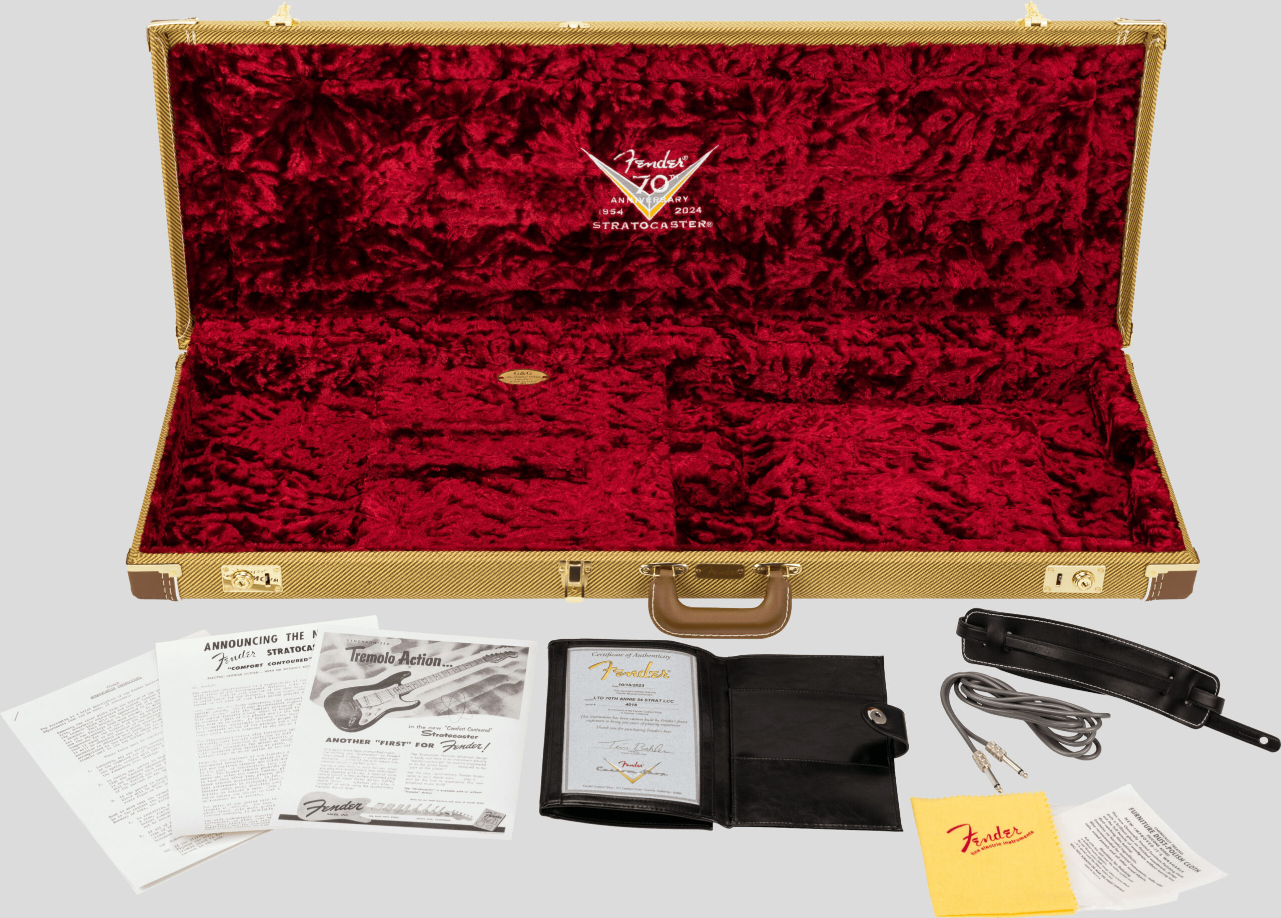 Fender Custom Shop Limited Edition 70th Anniversary 1954 Stratocaster Wide-Fade 2-Color Sunburst Heavy Relic 3