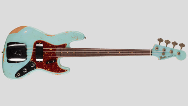 Fender Custom Shop Time Machine 1961 Jazz Bass Faded Aged Daphne Blue Heavy Relic 9236091120