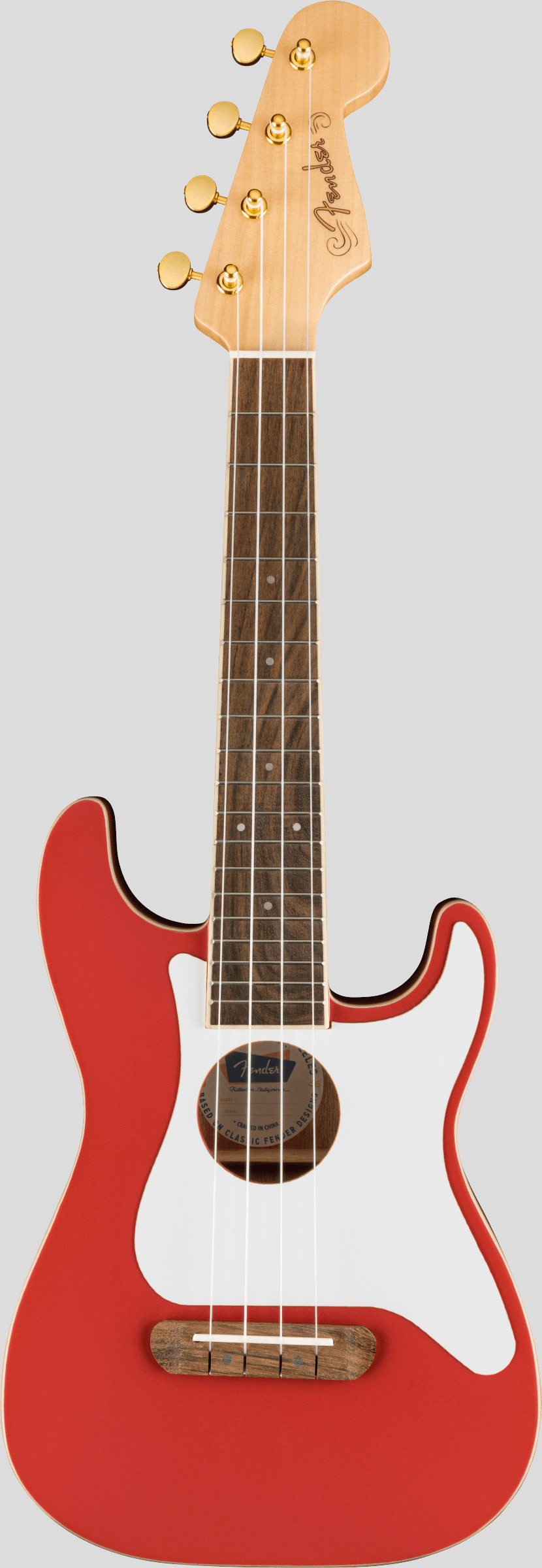Fender Limited Edition Fullerton Stratocaster Concert Ukulele Fiesta Red 1